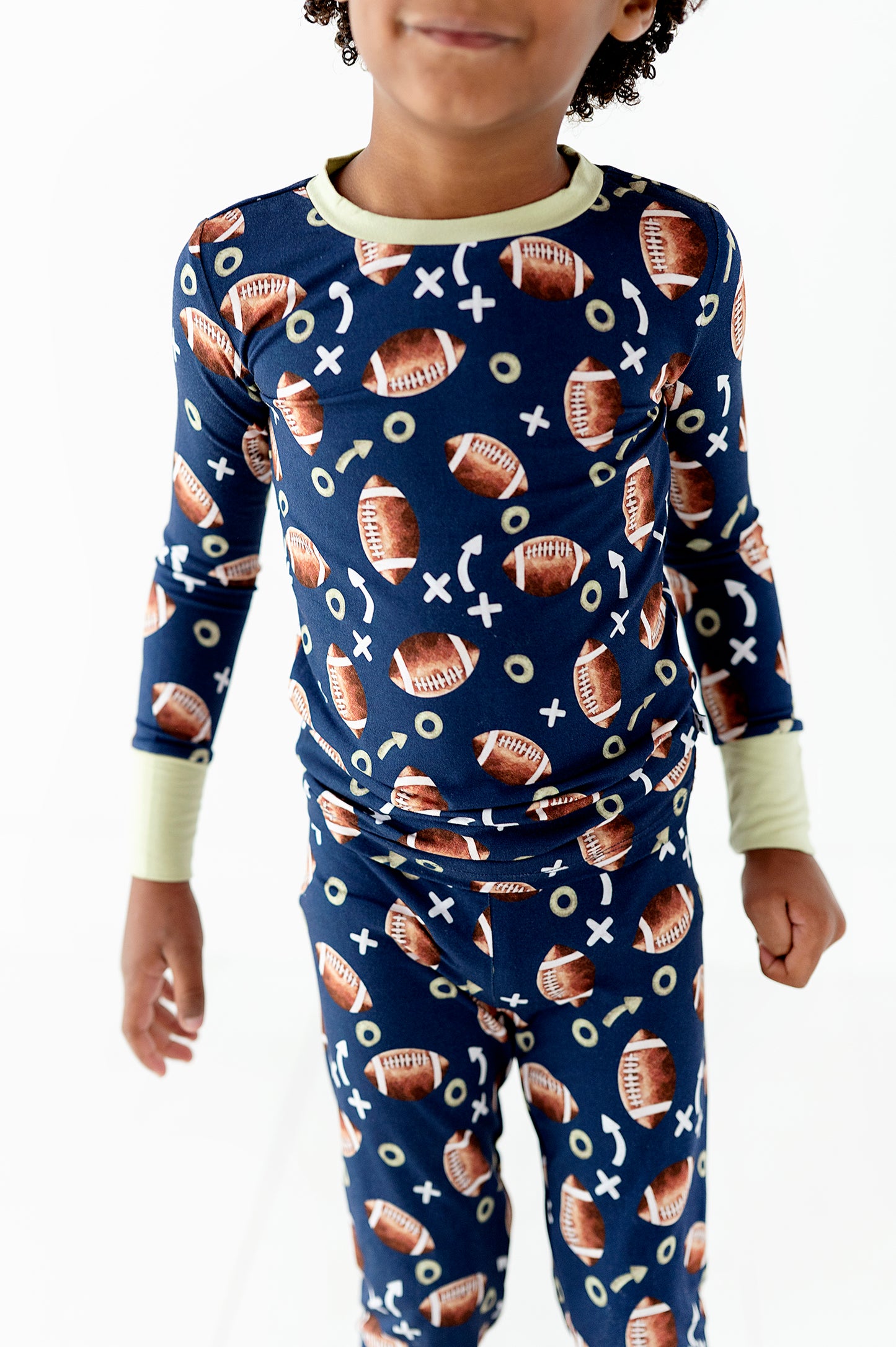 Bamboo Long Sleeve Loungewear - Football