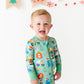 Bamboo Convertible Romper - Christmas Dino